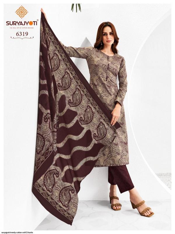 Suryajyoti Trendy Vol 63 Kurti Pant With Dupatta Collection